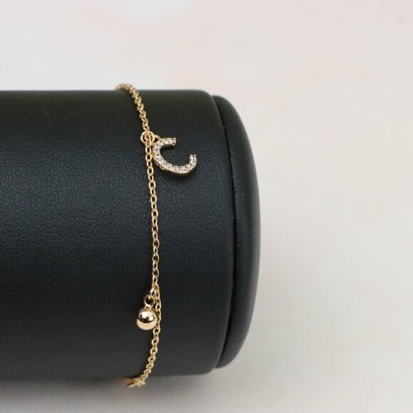 "Delicate Rose Gold Bracelet with CZ Charms & Adjustable Chain, XPBL0843 - Picture 7 of 12